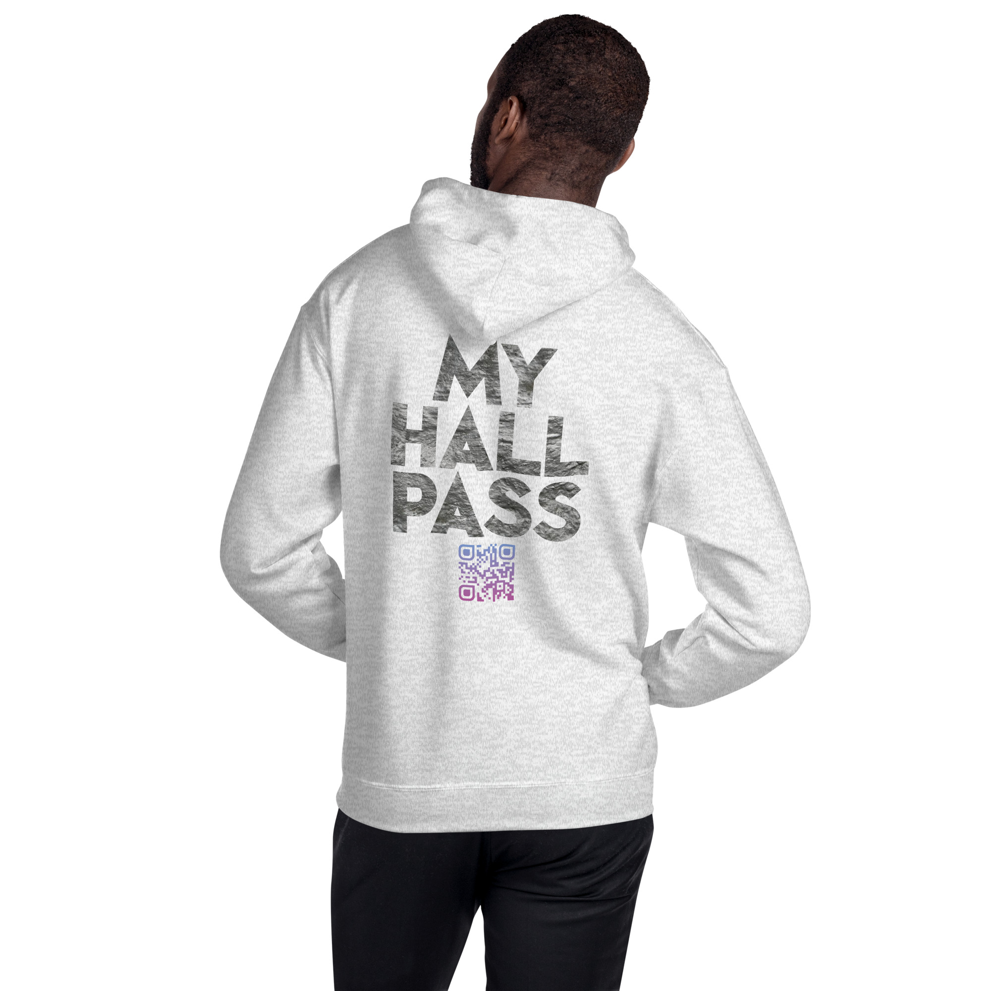 MY HALL PASS ADULT HOODIE-QR CODE - Image 16