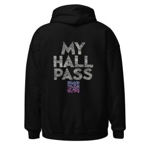 MY HALL PASS ADULT HOODIE-QR CODE