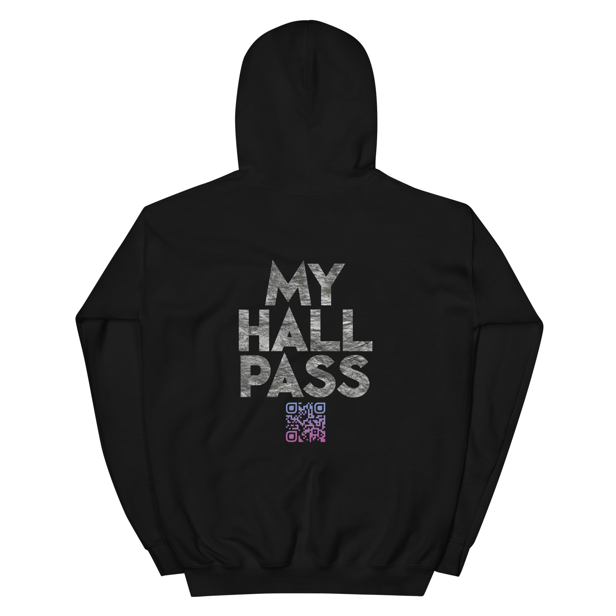 MY HALL PASS ADULT HOODIE-QR CODE - Image 9