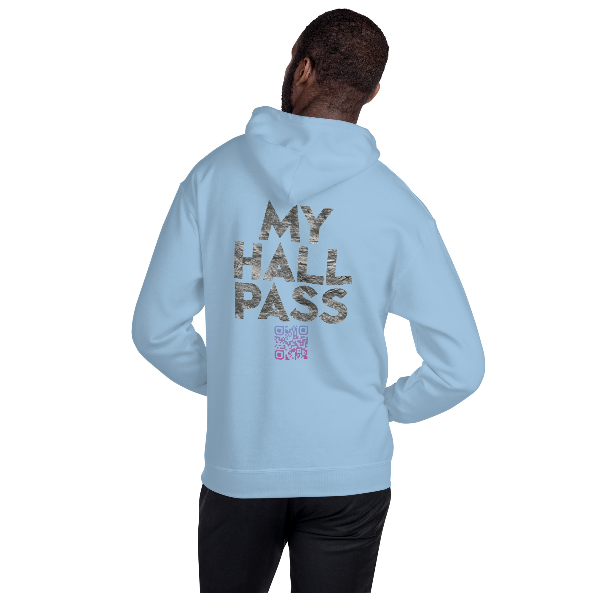 MY HALL PASS ADULT HOODIE-QR CODE - Image 18