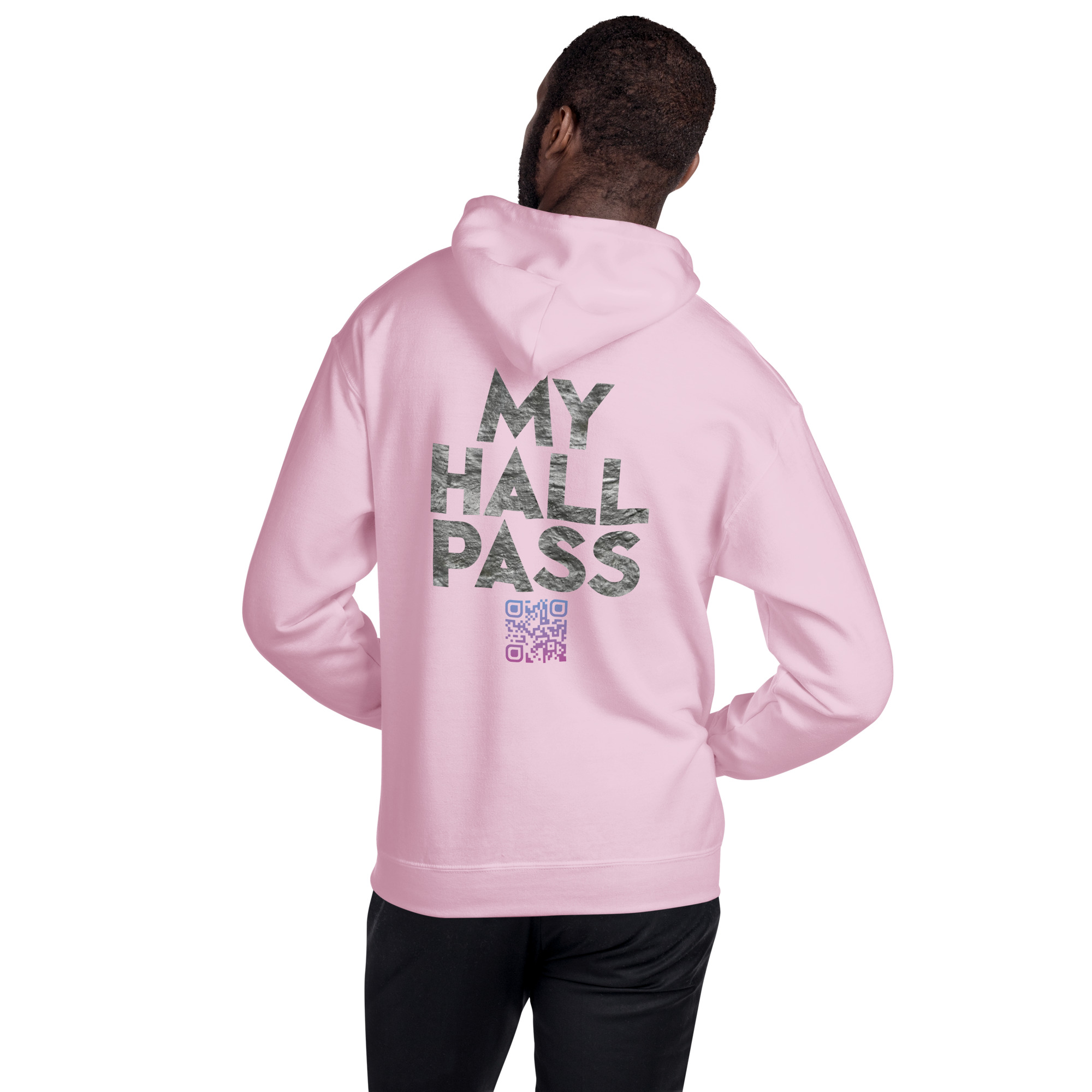 MY HALL PASS ADULT HOODIE-QR CODE - Image 17