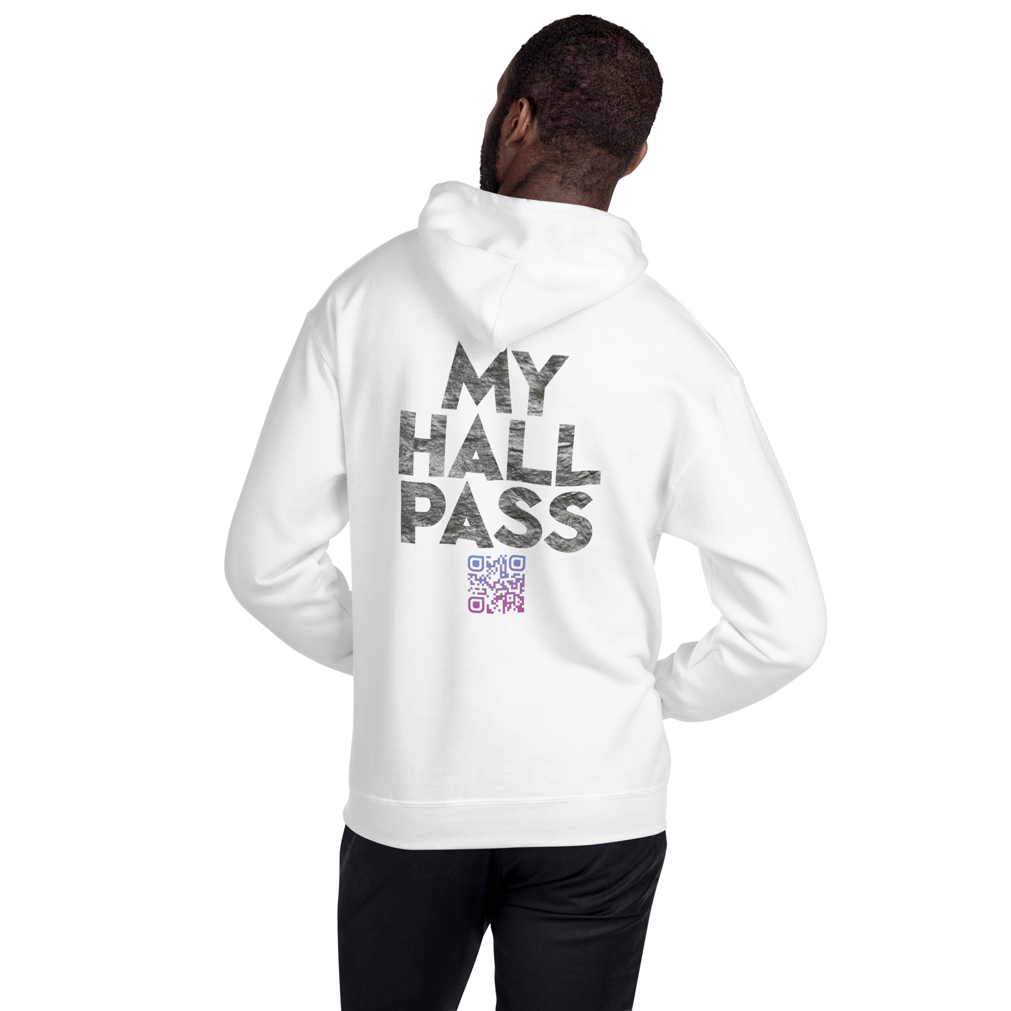 MY HALL PASS ADULT HOODIE-QR CODE - Image 20